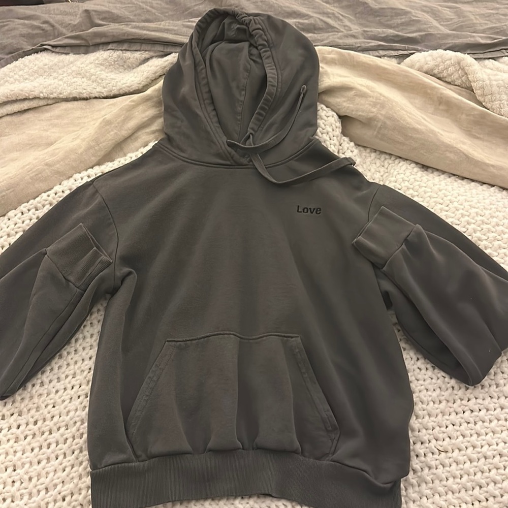 Grey H&M “Love” hoodie Woman’s small